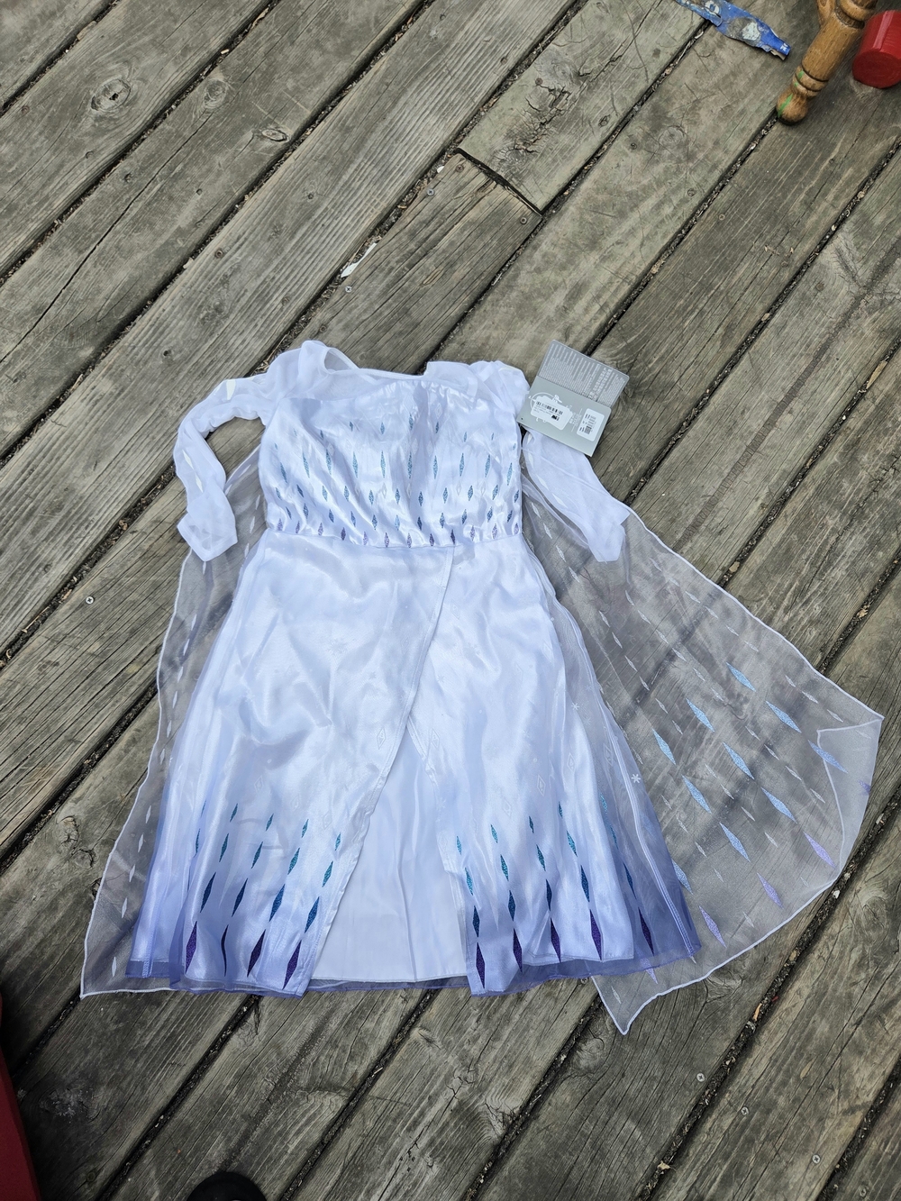 Disney White and Blue Elsa-Inspired Kids Costume Dress